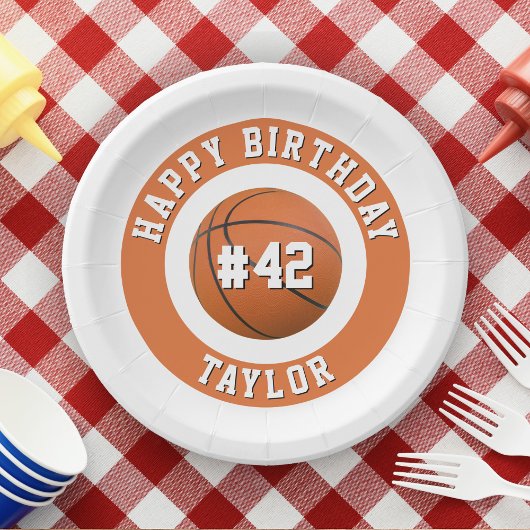 Basketball Sport Team Spielername Glückwunsch zum  Pappteller