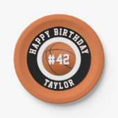 Basketball Sport Team Spielername Glückwunsch zum  Pappteller (Vorderseite)