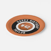 Basketball Sport Team Spielername Glückwunsch zum  Pappteller (Schrägansicht)