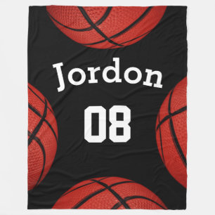 Basketball-Sport-Teampersonalisierte Namensdecke Fleecedecke