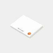 Basketball-Sport-Thema-Name-Text Post-it Klebezettel (angewinkelt)