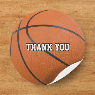 Basketball Sport Vielen Dank Runder Aufkleber