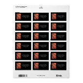 Basketball-Sportbild Adressaufkleber (Vorne)