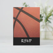 Basketball-Sportbild RSVP Karte (Stehend Vorderseite)