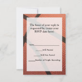 Basketball-Sportbild RSVP Karte (Rückseite)