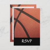 Basketball-Sportbild RSVP Karte (Vorne/Hinten)