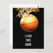 Basketball - Sportdarstellung Kunst Postkarte (Vorne/Hinten)