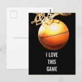 Basketball - Sportdarstellung Kunst Postkarte (Vorne/Hinten)