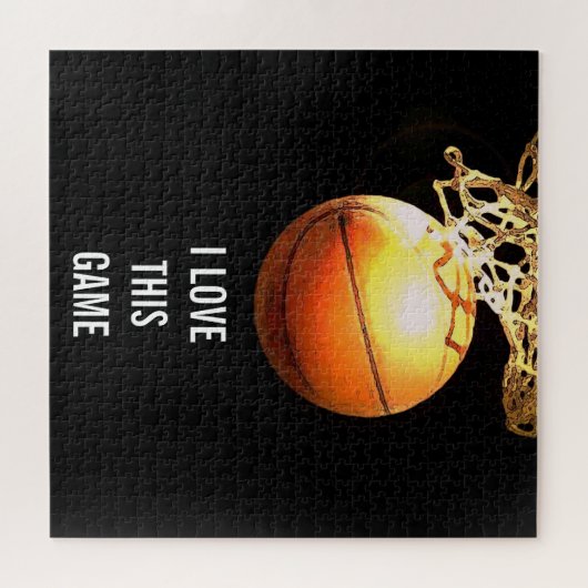 Basketball - Sportdarstellung Kunst Puzzle (Horizontal)