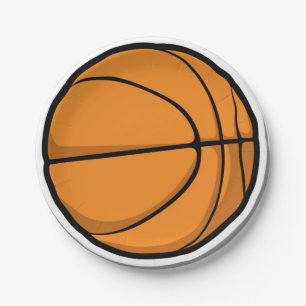 Basketball Sportfans Team Spieler Trainer Spaß Pappteller