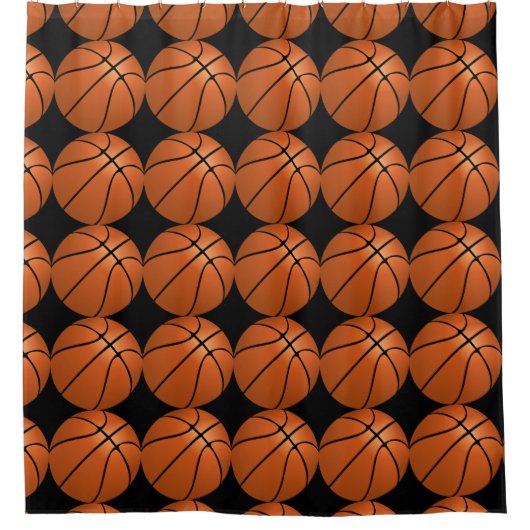 Basketball Sporthalle Duschvorhang (Vorderseite)