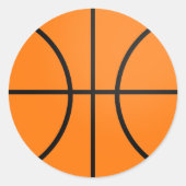 Basketball-Sportklammer Runder Aufkleber (Vorderseite)