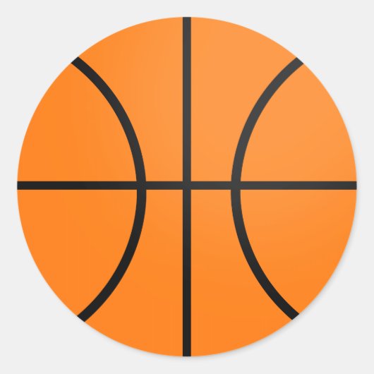 Basketball-Sportklammer Runder Aufkleber (Vorderseite)