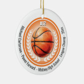 Basketball-Sportmeister Team Monogram Keramik Ornament (Rechts)