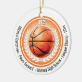 Basketball-Sportmeister Team Monogram Keramik Ornament (Links)