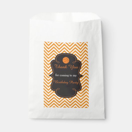 Basketball Sportorange Geschenktütchen (Vorderseite)