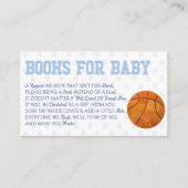 Basketball Sports Baby Shower Books For Baby Card Begleitkarte (Vorderseite)