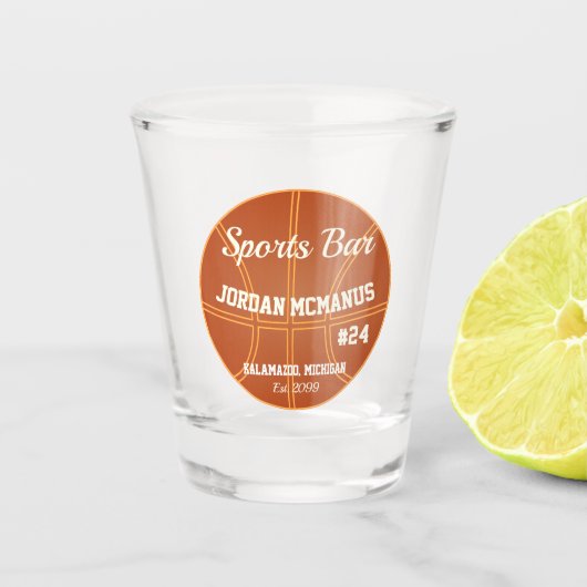 Basketball Sports Bar Schnapsglas (Vorderseite)