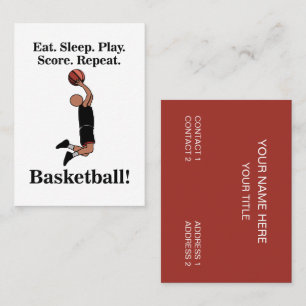 Basketball Sports Coach Trainer Visitenkarte