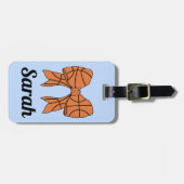 Basketball Sports Custom Bag Tag Gepäckanhänger (Vorderseite horizontal)