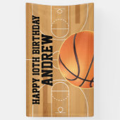 Basketball Sports Happy Birthday Banner (Vertikal)
