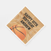 Basketball Sports Happy Birthday Napkins Serviette (Ecke)