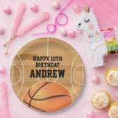 Basketball Sports Happy Birthday Paper Plates Pappteller (Party)