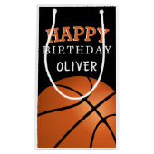 Basketball Sports Happy Geburtsname Kleine Geschenktüte (Vorderseite)