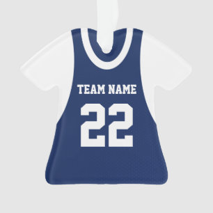 Basketball Sports Jersey Blue mit Foto Ornament