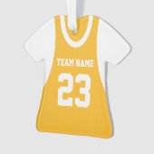 Basketball Sports Jersey Gold Ornament (Vorderseite)