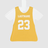 Basketball Sports Jersey Gold Ornament (Rückseite)