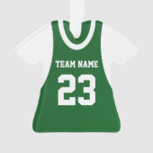 Basketball Sports Jersey Green Ornament (Vorderseite)