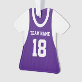 Basketball Sports Jersey Lila mit Foto Ornament (Vorderseite)