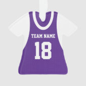 Basketball Sports Jersey Lila mit Foto Ornament (Vorderseite)