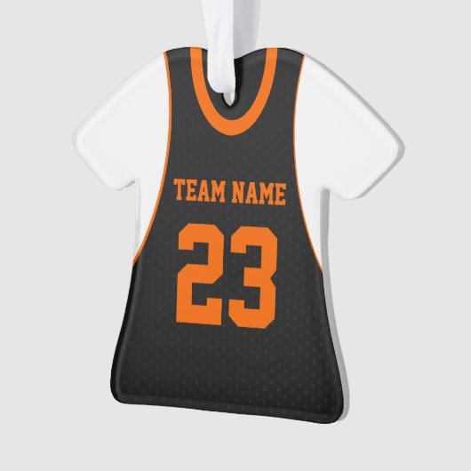Basketball Sports Jersey Orange Ornament (Vorderseite)