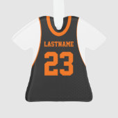 Basketball Sports Jersey Orange Ornament (Rückseite)