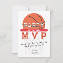 Basketball Sports Jumpman Thema jedes Alter Geburt Dankeskarte