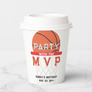 Basketball Sports Jumpman Thema jedes Alter Geburt Pappbecher