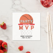 Basketball Sports Jumpman Thema jedes Alter Geburt Serviette (Beispiel)