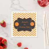 Basketball Sports Orange Geburtstag Serviette (Beispiel)