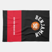Basketball-Sportshandtuch, Trainerbad oder Teetuch Geschirrtuch (Horizontal)