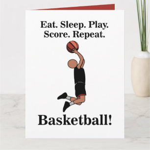 Basketball-Sportsspieler-Trainer-Fan-Geburtstag Karte