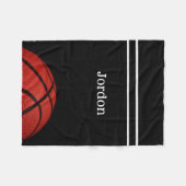 Basketball Sportteam Fan, Name hinzufügen Fleecedecke (Vorderseite (Horizontal))