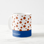 Basketball-Sportteam Personalisiert blau Kaffeetasse (Vorderseite Links)