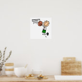 Basketball-Sprung Grün T - Shirt und Geschenke Poster (Küche)