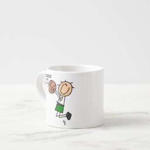 Basketball-Sprungwurf grüne T-Shirts und Geschenke Espressotasse