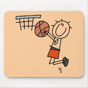 Basketball-Sprungwurf - Orange T-Shirts und Gesche Mousepad
