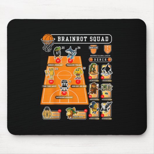 Basketball-Squad Sport Meme Funny Mousepad (Vorne)