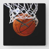 Basketball Square Wallclock Quadratische Wanduhr (Vorderseite)