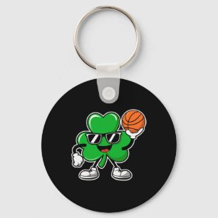 Basketball St Patricks Day Jungen Shamrock Kinder  Schlüsselanhänger